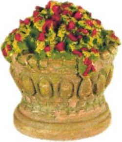Ornate Garden Urn with Flowering Plants