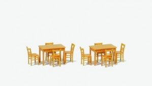 Wooden Tables (2) and Chairs (8) Kit