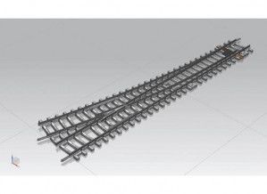 A-Track (BS-WR) Right Hand Point Concrete Sleepers
