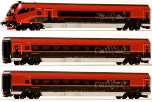 OBB Railjet Coach Set (3) VI (~AC-Fitted)