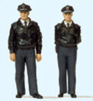 BRD Standing Police Officers Blue Uniform (2) Figure Set