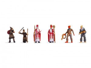 Santa Claus & Knecht Ruprecht (6) Figure Set