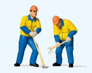 Modern Lumberjacks Yellow/Blue Uniform (2) Figure Set
