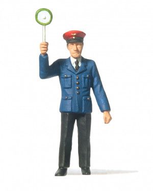 Conductor with Red Signal Paddle Figure