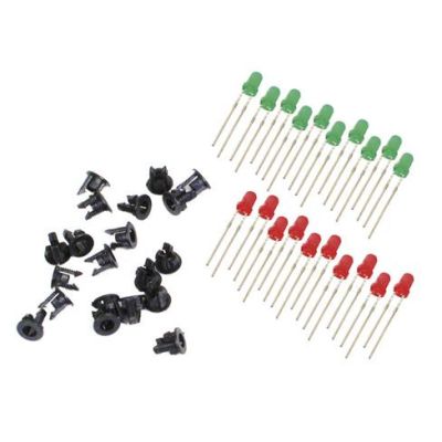 LED'S 10 Green, 10 Red, & 20 Panel Clips