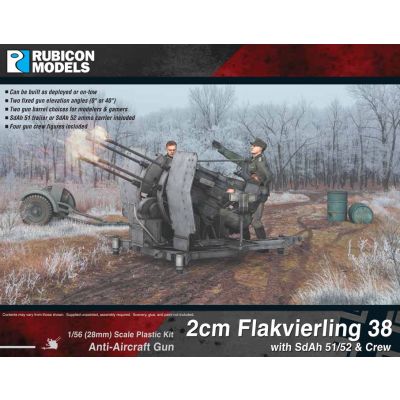 2cm Flakvierling 38 with SdAh 51/52 Trailer & Crew