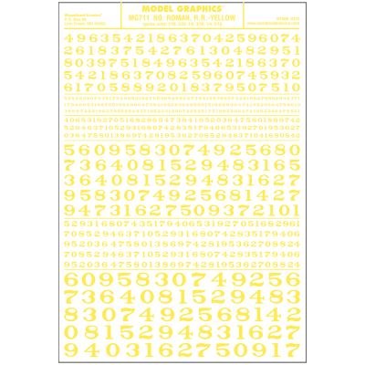 Numbers Roman R.R. Yellow