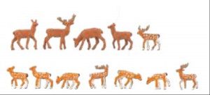 Red (5) & Fallow (7) Deer Figure Set