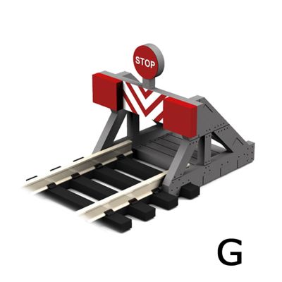 G Scale Buffer Stop withAssorted Decals (2 pcs)