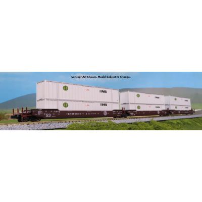 *Gunderson MAXI-IV 3 Unit Car BNSF 253770 Hub Containers