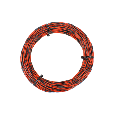 Twisted Bus Wire 50m of 1mm 26x 0.15 (17g) Twin Red/Black