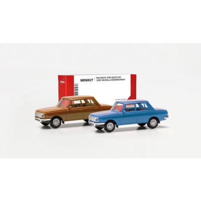Minikit Wartburg 353 '66 (2) Brown & Blue