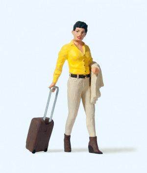 Traveller with Wheeled Suitcase Figure