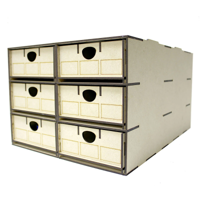 Rolling Stock Storage Box | 6x Multi-Compartment Drawers