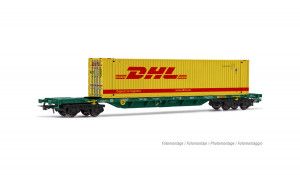 Cemat Sgnss 4 Axle Wagon w/DHL Container Load V