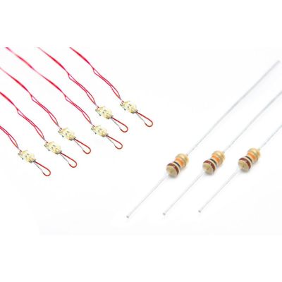 NANOlight (w/resistors) 6x (2-Colour) ProtoWhite/Red