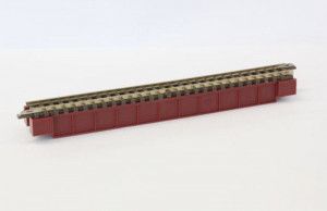 (R070) Girder Bridge with Track Dark Red 110mm