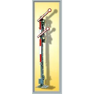 Semaphore Home Signal 103mm Small Mast 2 Coupled Arms