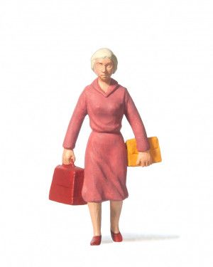 Woman with Shopping Bag & Purse Figure
