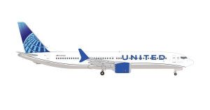 Boeing 737 Max 9 United Airlines N37522 (1:500)