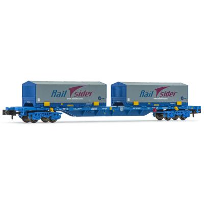 RENFE MMC Flat Wagon w/2x22' Cadfer/Railsidr Containers VI