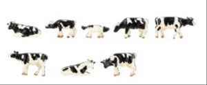 Black & White Cows (8) Figure Set