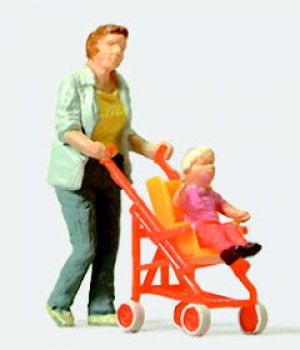 Woman with Buggy Figure