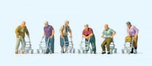 Elderly People with Walkers (6) Exclusive Figure Set