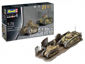 French Char B.1 bis & Renault FT.17 (1:76 Scale)