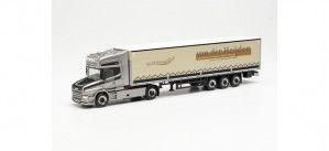 Scania Hauber TL Canvas Semitrailer Van der Heijden